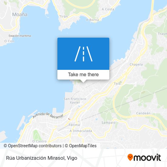 Rúa Urbanización Mirasol map