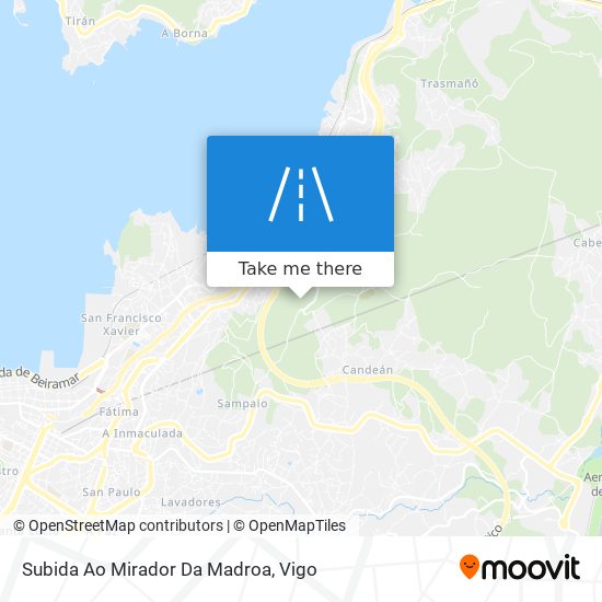 mapa Subida Ao Mirador Da Madroa