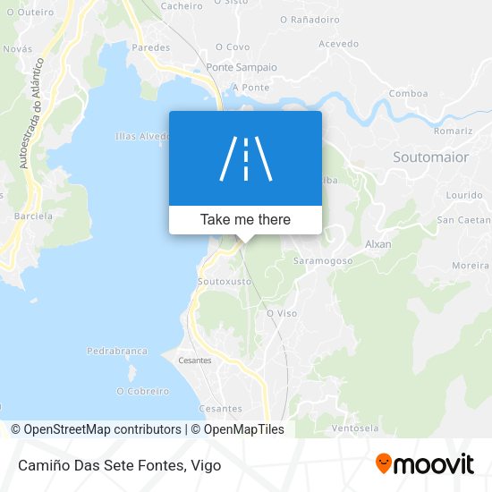 Camiño Das Sete Fontes map