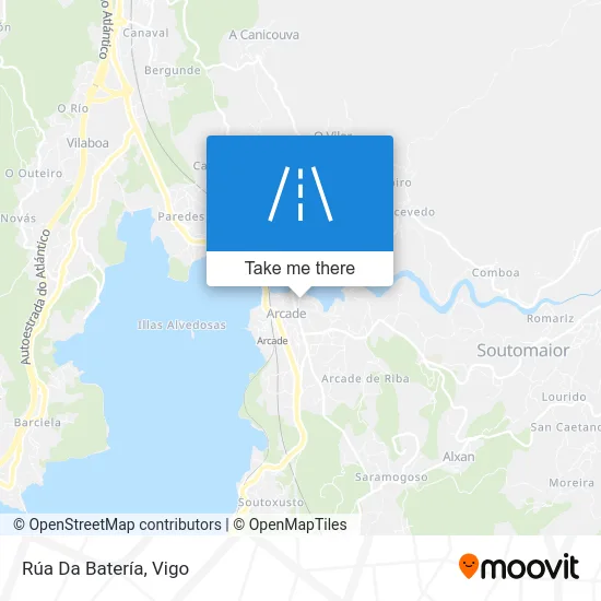 Rúa Da Batería map