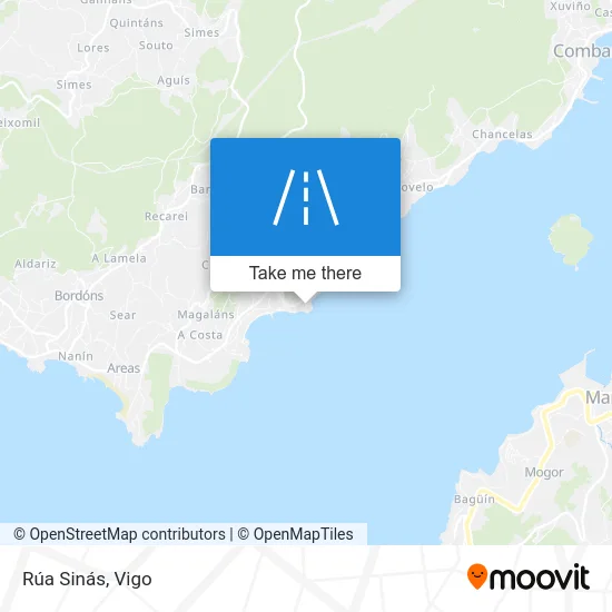 Rúa Sinás map