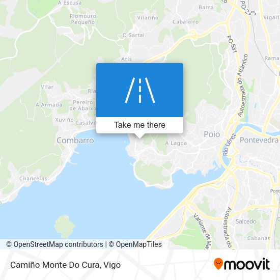 Camiño Monte Do Cura map