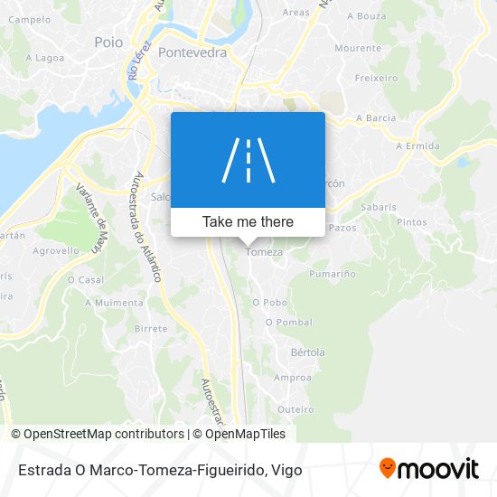 Estrada O Marco-Tomeza-Figueirido map