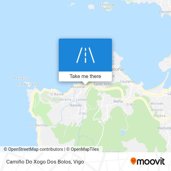 Camiño Do Xogo Dos Bolos map
