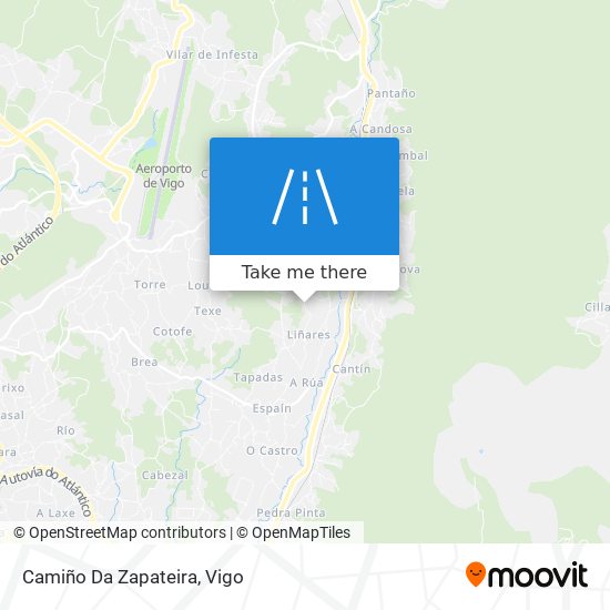 mapa Camiño Da Zapateira