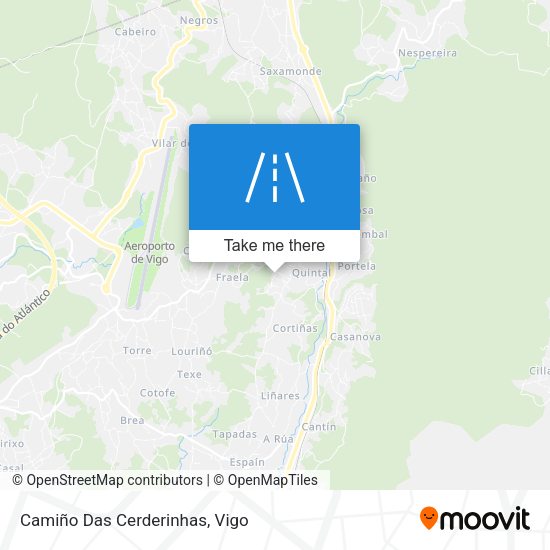 Camiño Das Cerderinhas map