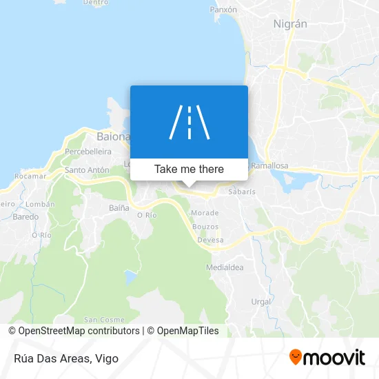 Rúa Das Areas map