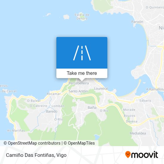 Camiño Das Fontiñas map