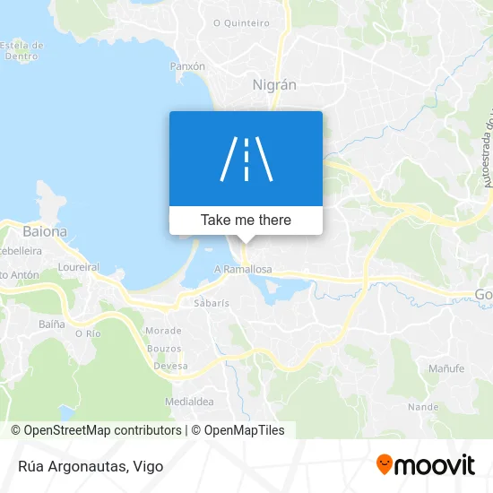 Rúa Argonautas map