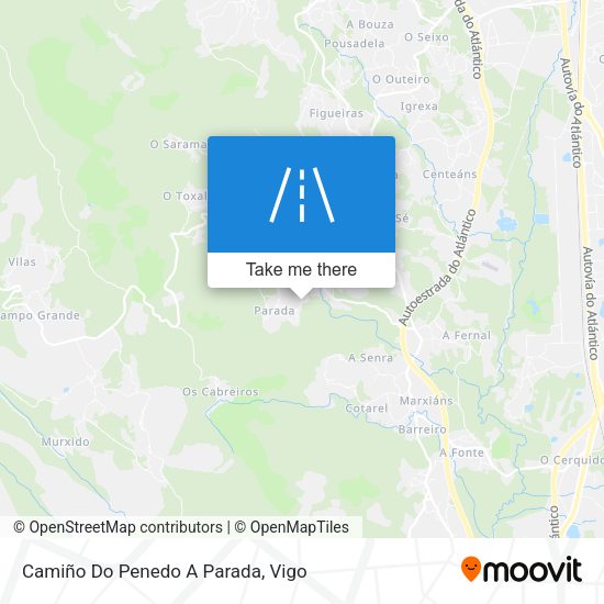 Camiño Do Penedo A Parada map