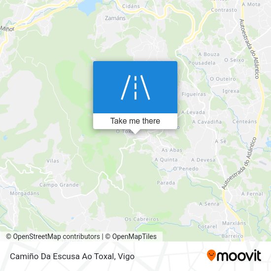 Camiño Da Escusa Ao Toxal map