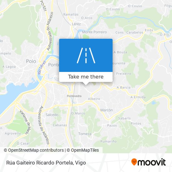 mapa Rúa Gaiteiro Ricardo Portela