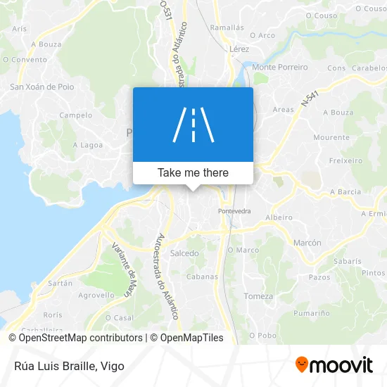Rúa Luis Braille map