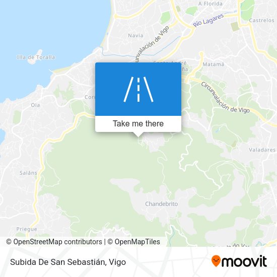 Subida De San Sebastián map