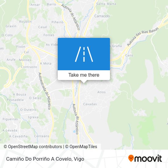 Camiño Do Porriño A Covelo map