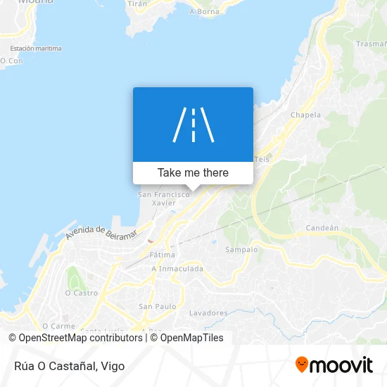 Rúa O Castañal map