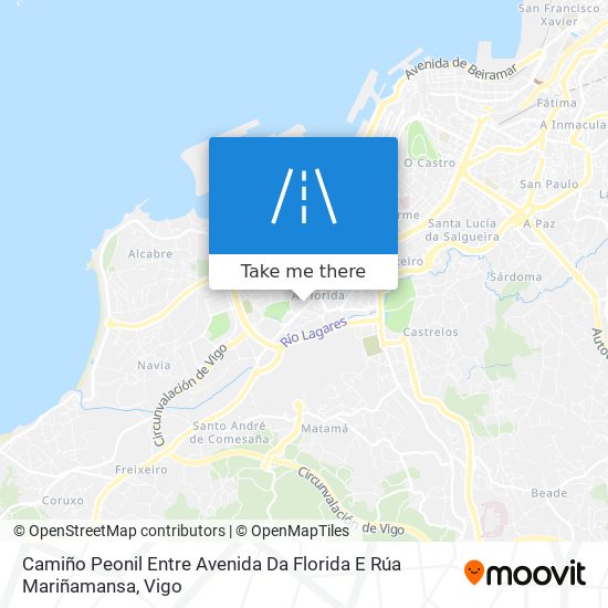 Camiño Peonil Entre Avenida Da Florida E Rúa Mariñamansa map