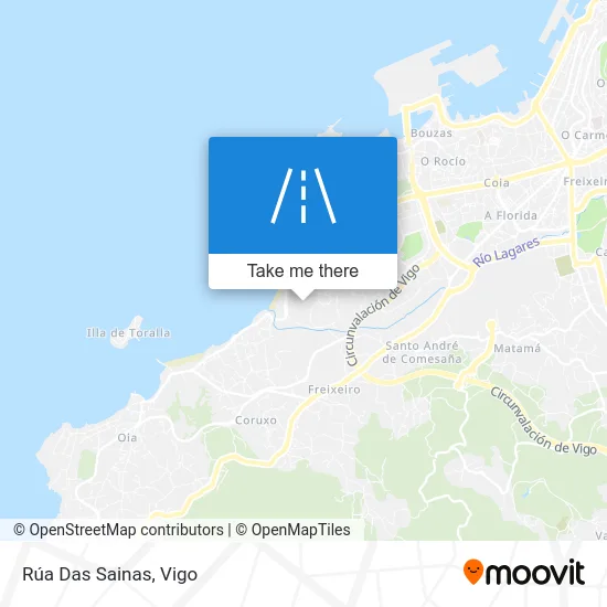 Rúa Das Sainas map