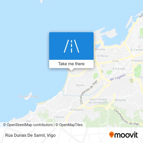 Rúa Dunas De Samil map