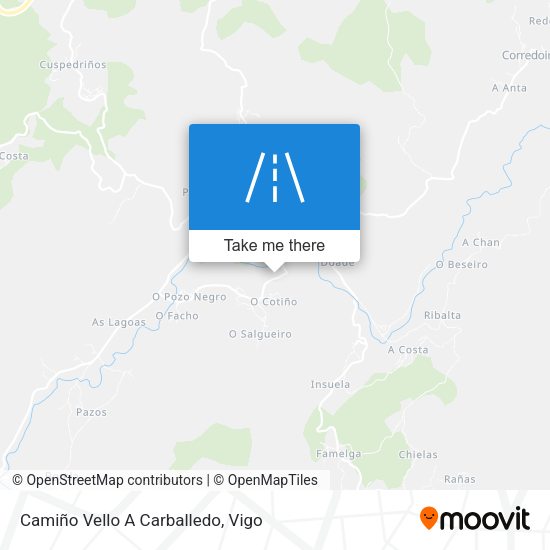 Camiño Vello A Carballedo map