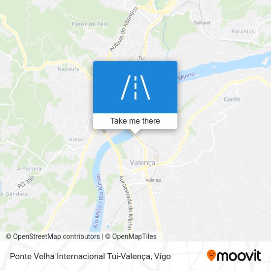 Ponte Velha Internacional Tui-Valença map