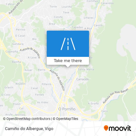 Camiño do Albergue map