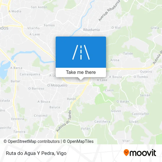 Ruta do Agua Y Pedra map