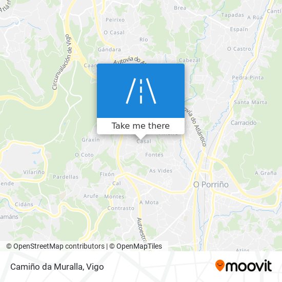 Camiño da Muralla map