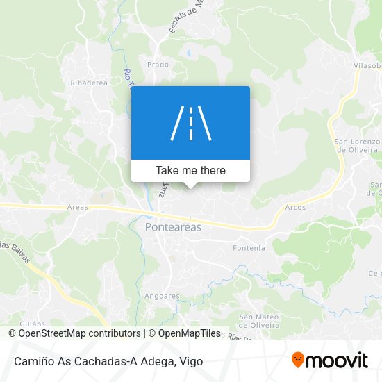 Camiño As Cachadas-A Adega map