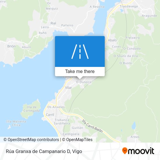 Rúa Granxa de Campanario D map