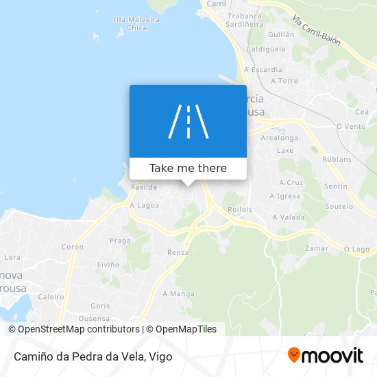 mapa Camiño da Pedra da Vela