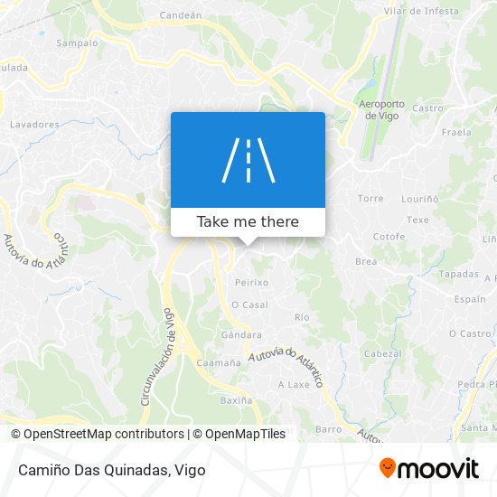 mapa Camiño Das Quinadas