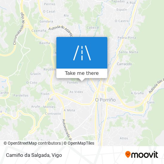 mapa Camiño da Salgada