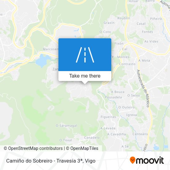 Camiño do Sobreiro - Travesía 3ª map
