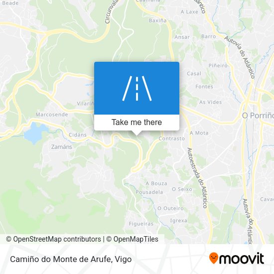 Camiño do Monte de Arufe map