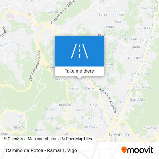 Camiño da Rotea - Ramal 1 map