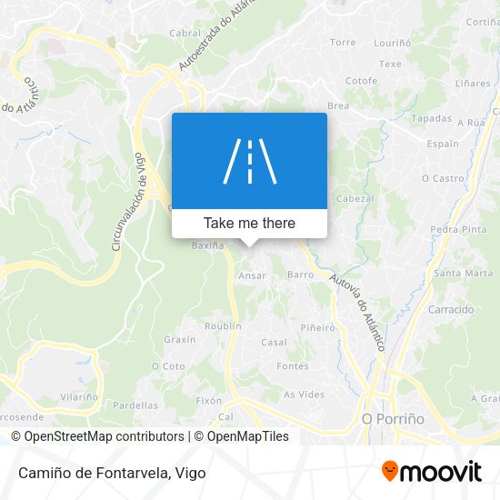 Camiño de Fontarvela map