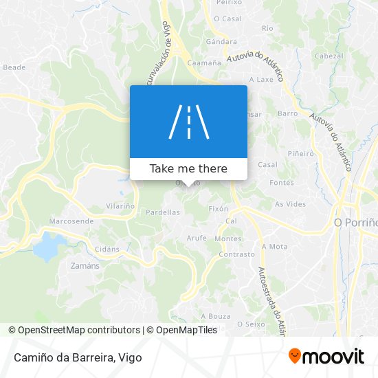 mapa Camiño da Barreira