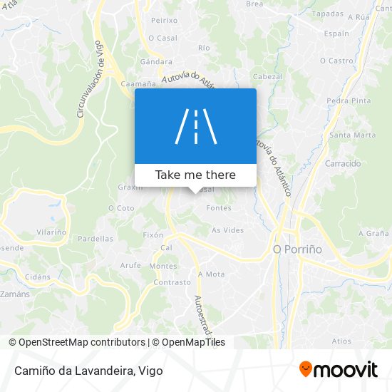 mapa Camiño da Lavandeira