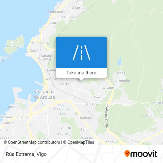 Rúa Extrema map