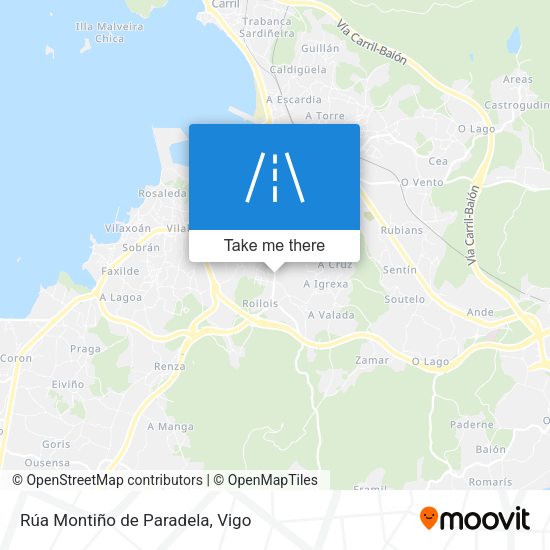 Rúa Montiño de Paradela map
