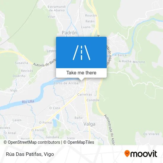 Rúa Das Patifas map