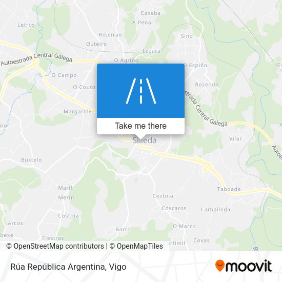 Rúa República Argentina map