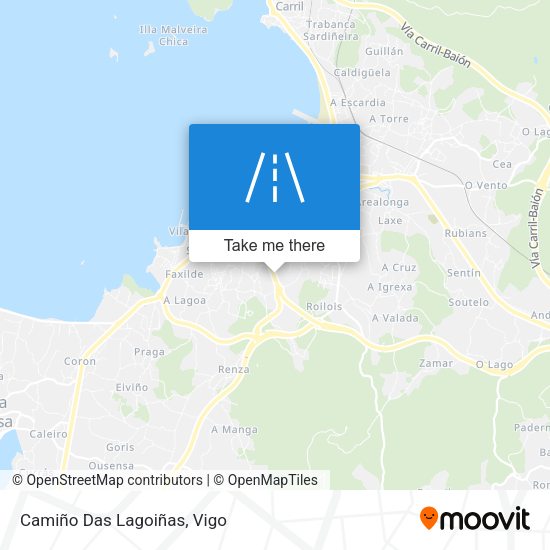Camiño Das Lagoiñas map