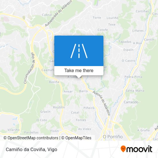 Camiño da Coviña map