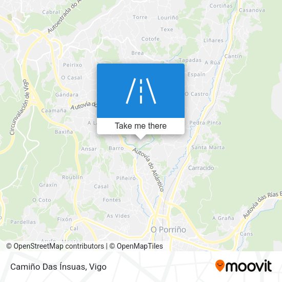 Camiño Das Ínsuas map