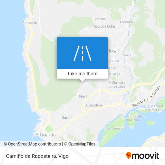 Camiño da Raposteira map