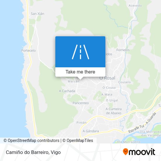 Camiño do Barreiro map