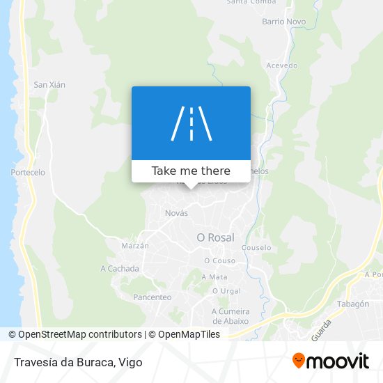 mapa Travesía da Buraca