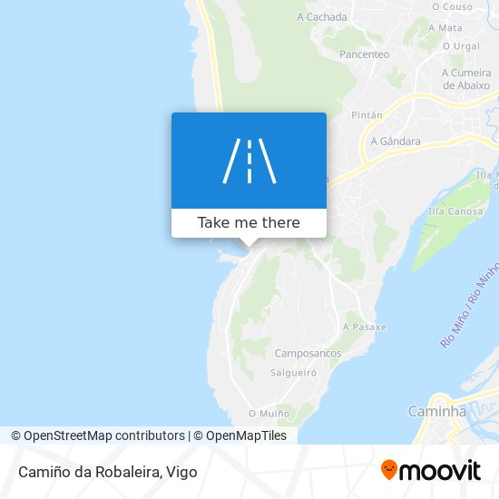 mapa Camiño da Robaleira